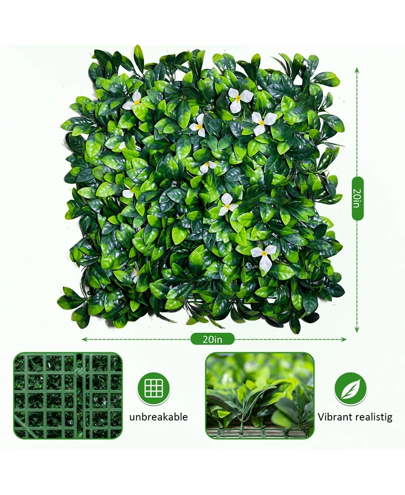 Grass Wall Panels: 20"x20" (20pcs) Privacy Screen Backdrop