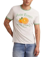 Lucky Brand Men's Saint Tropez Short Sleeve Crewneck Graphic T-Shirt