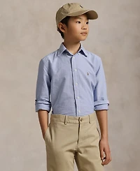Polo Ralph Lauren Big Boys Embroidered Pony Logo Cotton Oxford Shirt