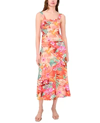 Msk Petite Floral-Print Maxi Dress