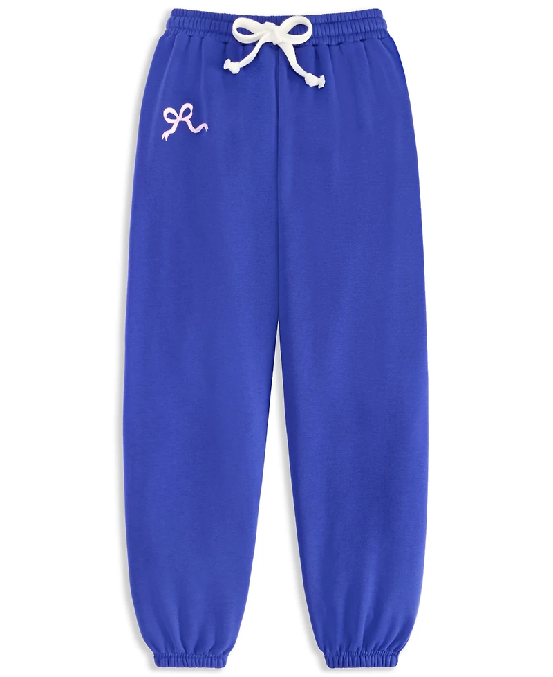 With Jules Big Girls Bow-Graphic Jogger Sweatpants