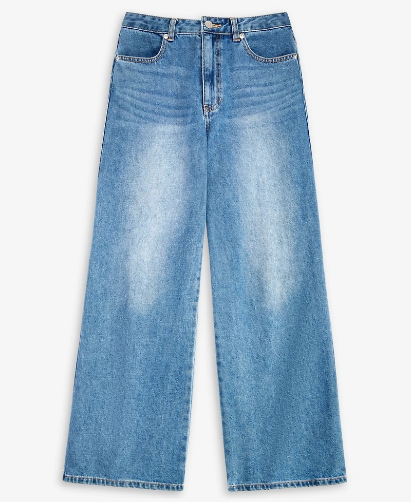 With Jules Big Girls Wide-Leg Jeans