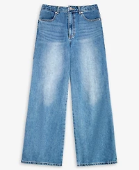 With Jules Big Girls Wide-Leg Jeans