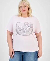 Grayson Threads, The Label Trendy Plus Rhinestone Hello Kitty Tee