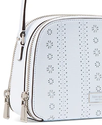 Kate Spade New York Serena Pointelle Double-Zip Dome Leather Crossbody