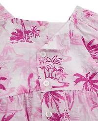 Guess Baby Girls 2-Piece Puff Sleeve Printed Dress and Coordinating Bloomer Set