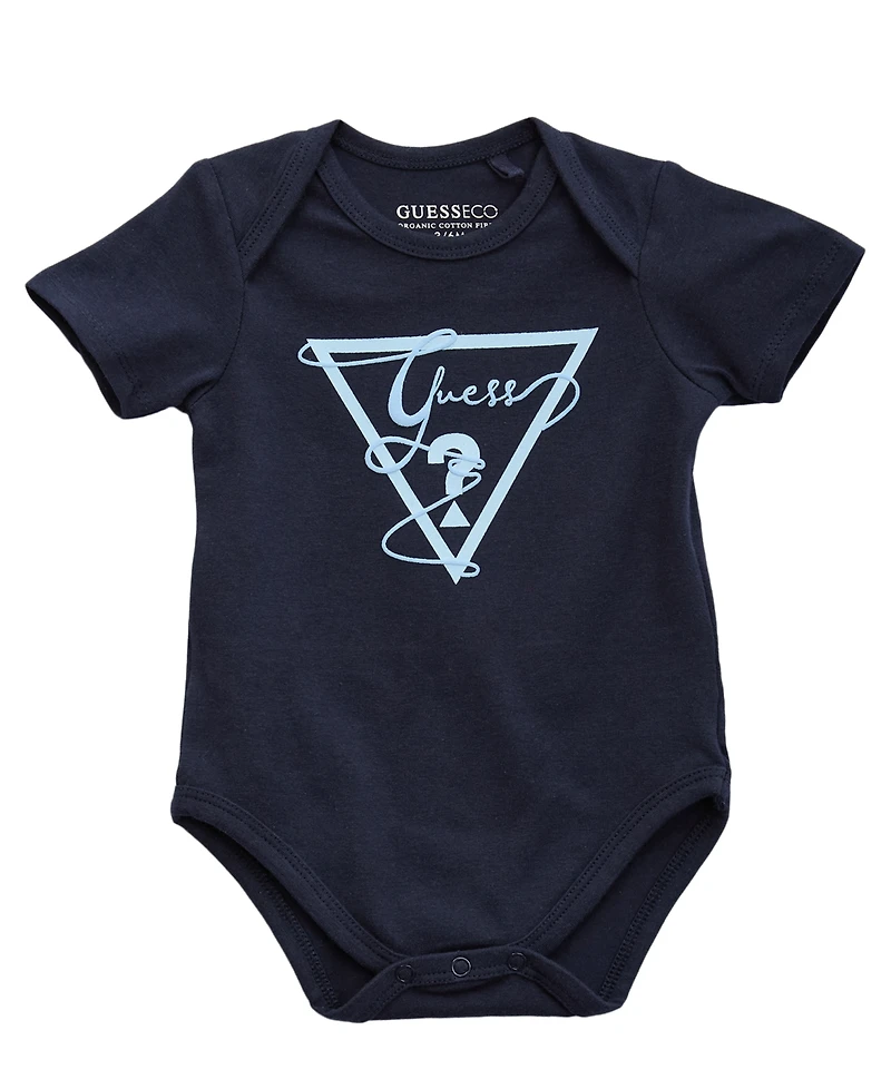 Guess Baby Boys 5-Piece Bodysuits, Shorts, Bib and Socks Set