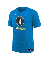 Nike Big Boys and Girls Aqua Philadelphia Phillies Authentic Collection City Connect Velocity Performance T-Shirt