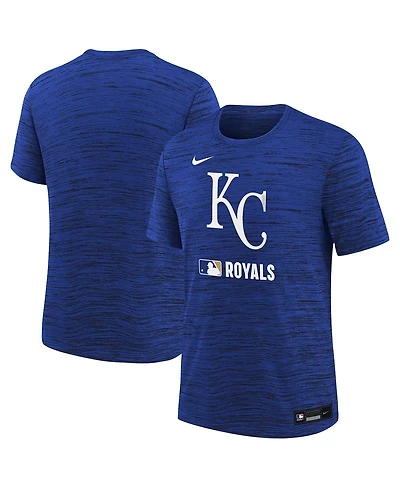 Nike Big Boys and Girls Royal Kansas City Royals Authentic Collection Velocity Performance T-Shirt