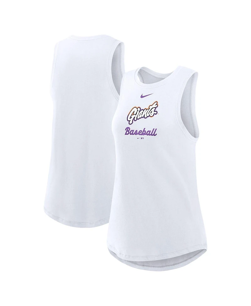 Nike Women's White San Francisco Giants 2025 City Connect Tri-Code High Neck Performance Tank Top