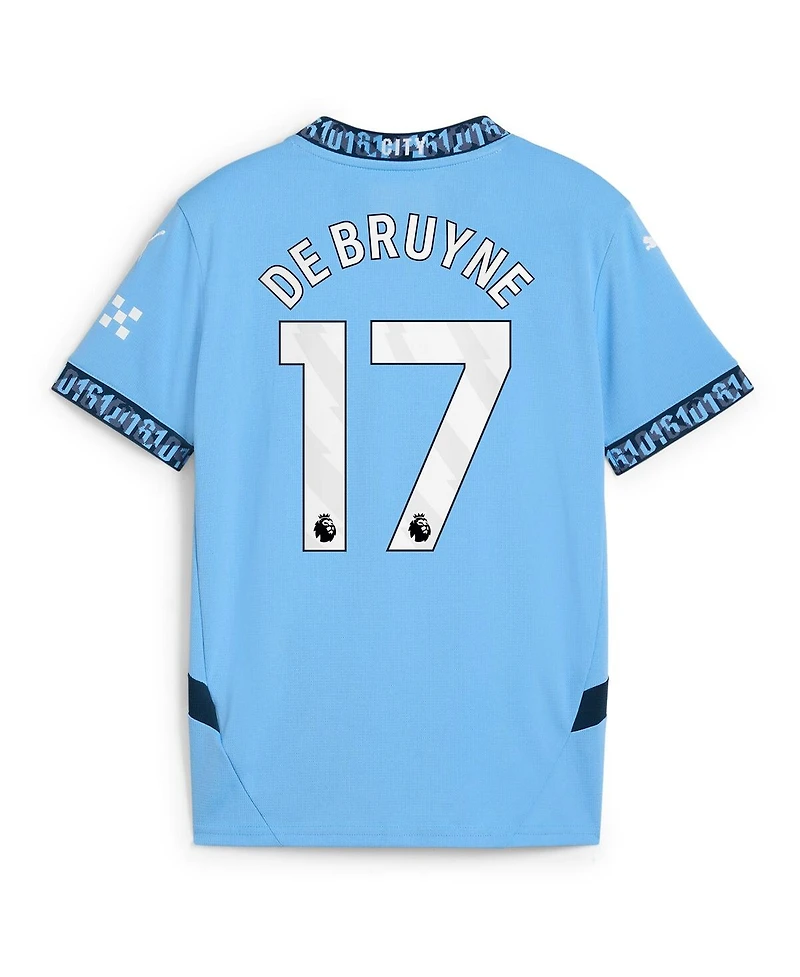 Puma Youth Kevin De Bruyne Light Blue Manchester City 2024/25 Home Replica Player Jersey
