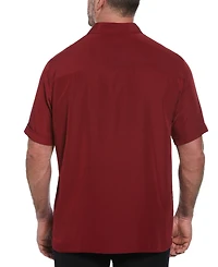 Cubavera Men's Big & Tall Stripe Short Sleeve Shirt