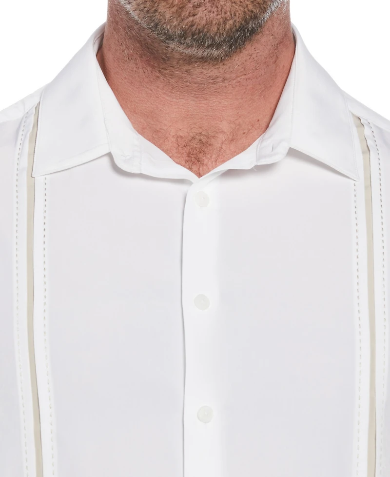 Cubavera Men's Big & Tall Stripe Short Sleeve Shirt