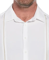 Cubavera Men's Big & Tall Stripe Short Sleeve Shirt