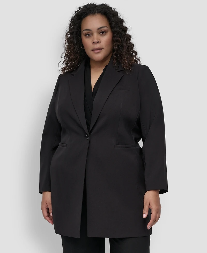 Dkny Plus One-Button Blazer