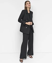 Dkny Women's Pinstripe Double Breasted Blazer