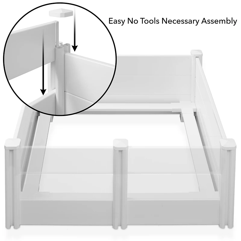 48" x 48" x 18" Whelping Box for Dogs and Puppies, Birthing Pen with Rails