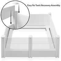 48" x 48" x 18" Whelping Box for Dogs and Puppies, Birthing Pen with Rails