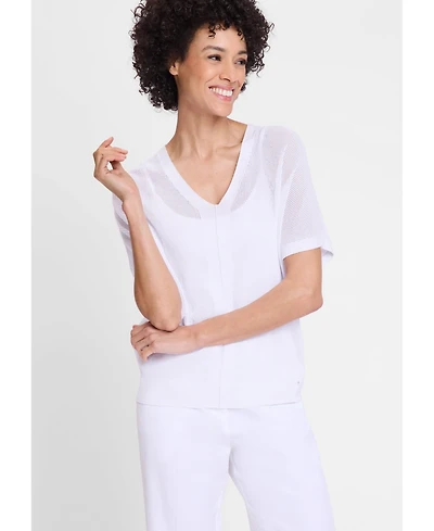 Olsen Women's Waffle Knit Pullover