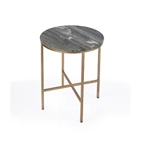 Luxury Round Marble End Table for Living Room