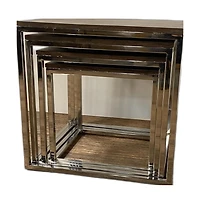 Set Of 4 Modern Rustic Nesting Accent Tables