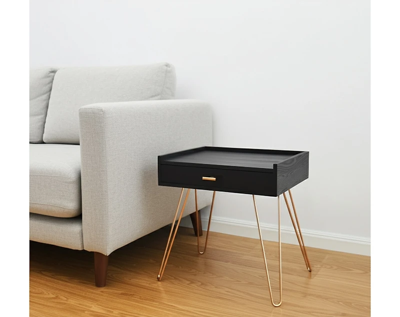 End Table with Drawer for Living Room or Bedroom Storage