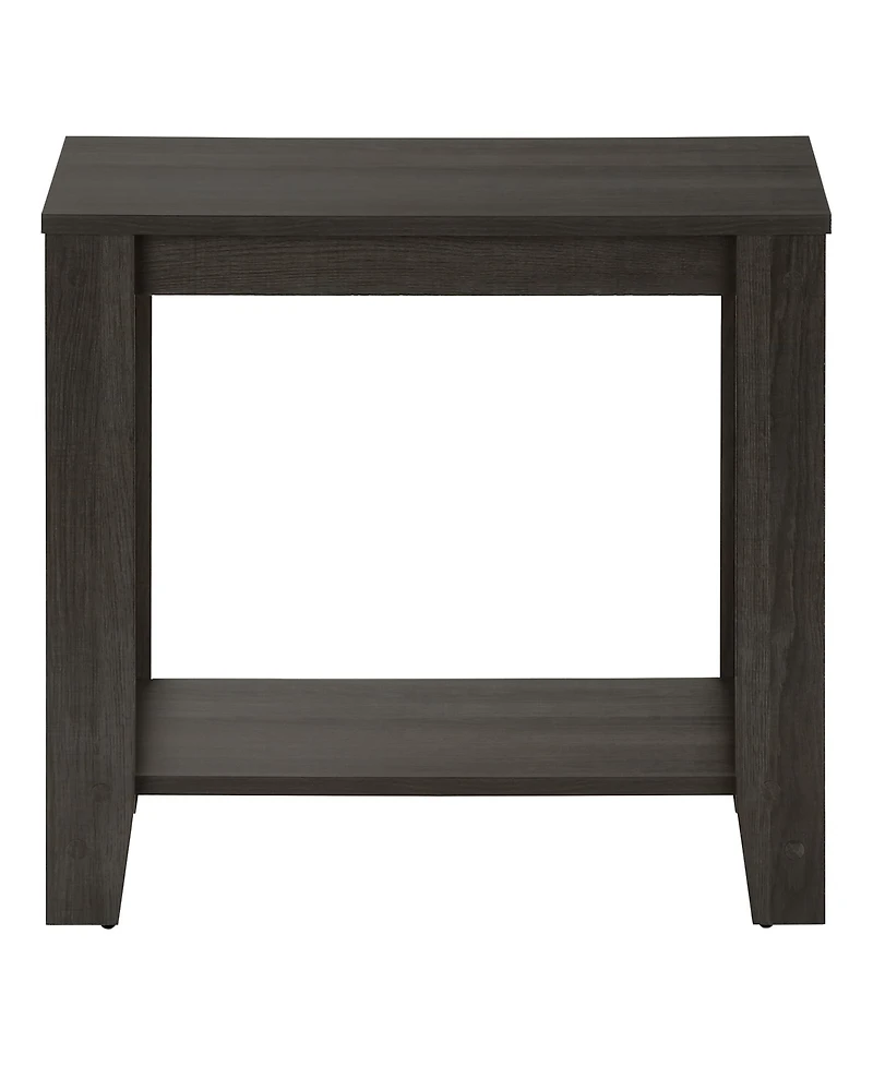 Classic Wood End Table with Shelf for Storage