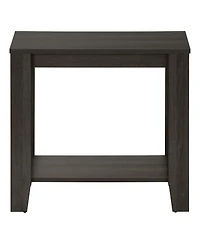 Classic Wood End Table with Shelf for Storage