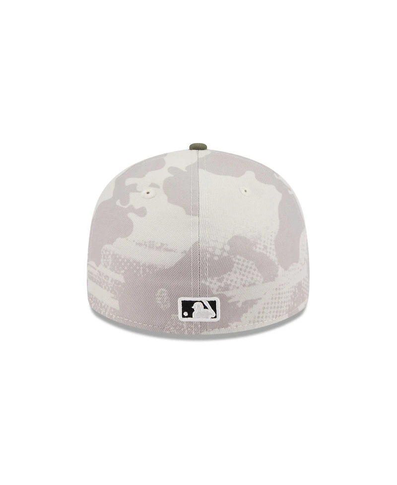 New Era Men's Light Beige/Olive San Francisco Giants 2025 Armed Forces Day Low Profile 59FIFTY Fitted Hat
