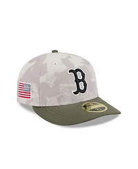 New Era Men's Light Beige/Olive Boston Red Sox 2025 Armed Forces Day Low Profile 59FIFTY Fitted Hat