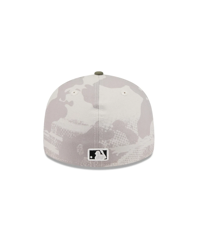 New Era Men's Light Beige/Olive Baltimore Orioles 2025 Armed Forces Day Low Profile 59FIFTY Fitted Hat
