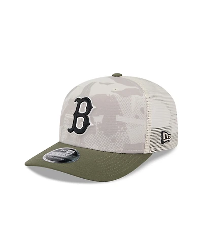 New Era Men's Light Beige/Olive Boston Red Sox 2025 Armed Forces Day 9SEVENTY Adjustable Hat