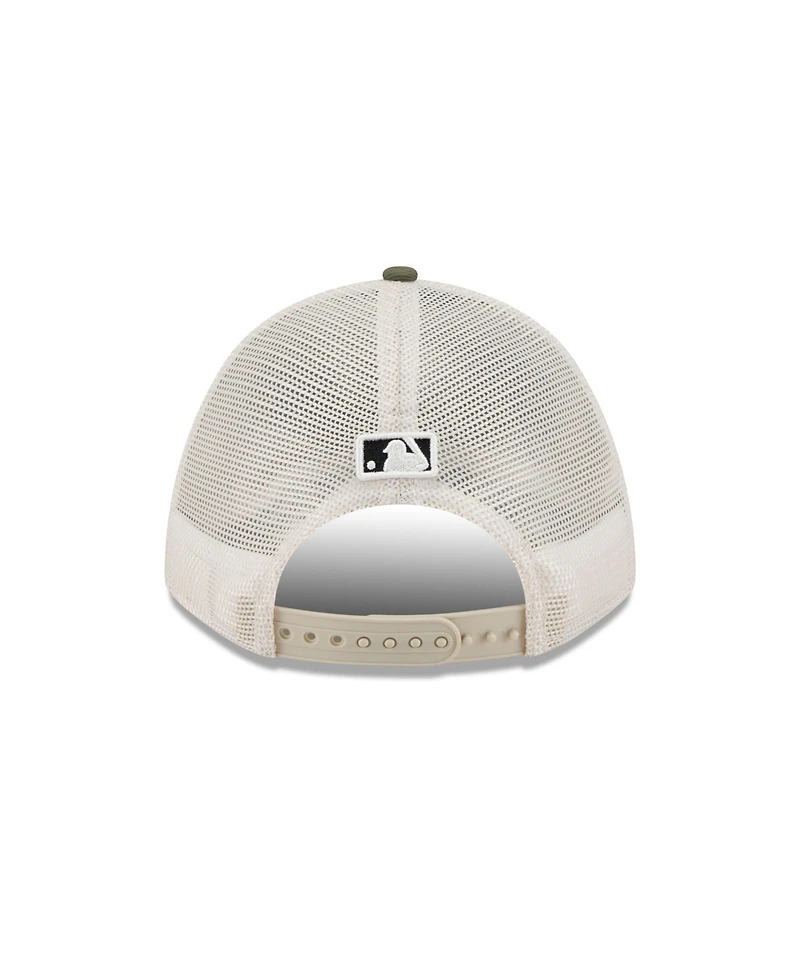 New Era Men's Light Beige/Olive Houston Astros 2025 Armed Forces Day 9FORTY M-Crown A-Frame Adjustable Hat