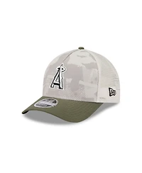 New Era Men's Light Beige/Olive Los Angeles Angels 2025 Armed Forces Day 9FORTY M-Crown A-Frame Adjustable Hat