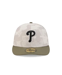New Era Men's Light Beige/Olive Philadelphia Phillies 2025 Armed Forces Day 59FIFTY Fitted Hat