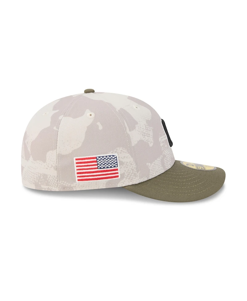 New Era Men's Light Beige/Olive Chicago Cubs 2025 Armed Forces Day 59FIFTY Fitted Hat