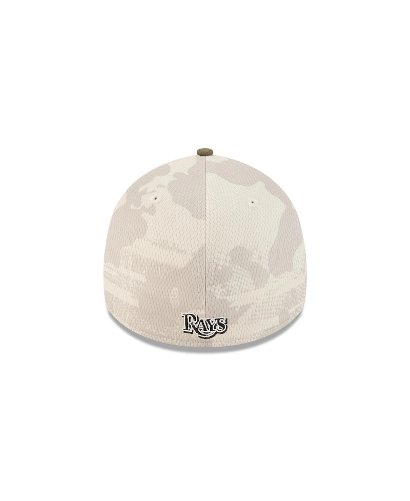 New Era Men's Light Beige/Olive Tampa Bay Rays 2025 Armed Forces Day 39THIRTY Flex Hat
