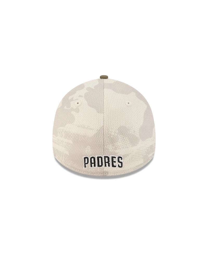 New Era Men's Light Beige/Olive San Diego Padres 2025 Armed Forces Day 39THIRTY Flex Hat