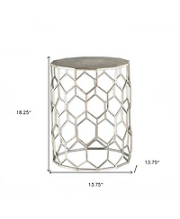 Honeycomb Hexagonal End Table for Modern Living Room or Bedroom