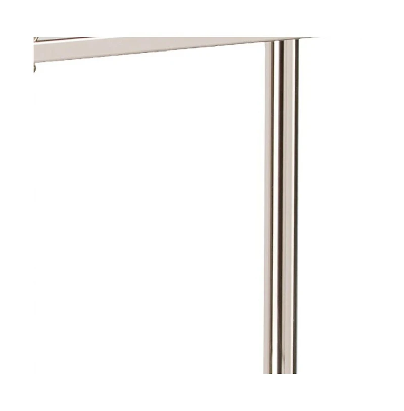 Glass and Iron Square Mirrored End Table for Living Room or Bedroom