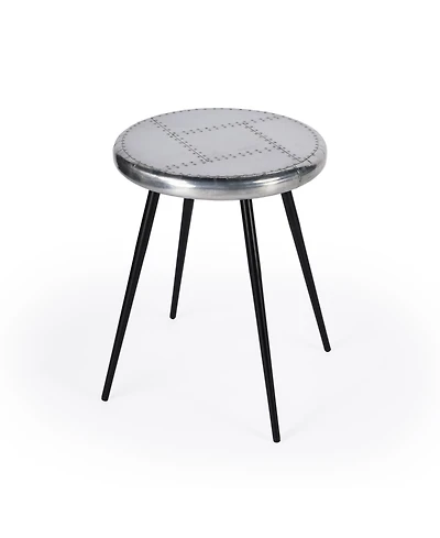 23" Silver Round End Table