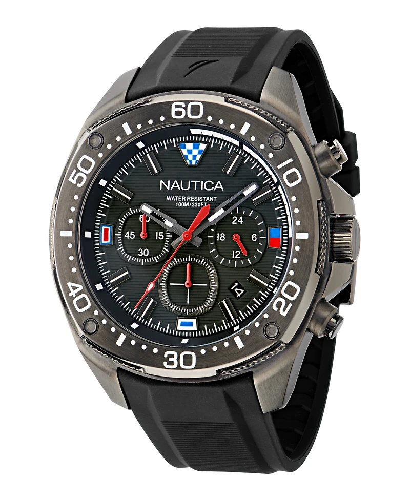 Nautica Men's Chronograph Multi Silicone Watch Set, 46mm