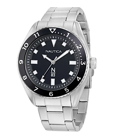 Nautica Men's Analog Silver-Tone Stainless Steel Watch