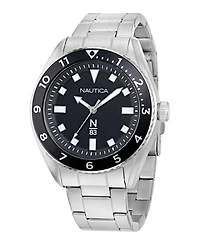 Nautica Men's Analog Silver-Tone Stainless Steel Watch
