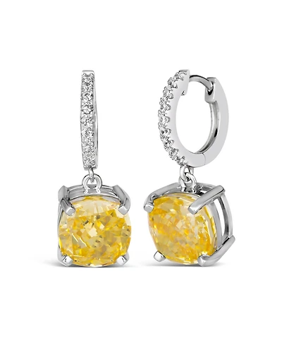 Anna Zuckerman Bauble Drop 4 Carat Cushion Earrings