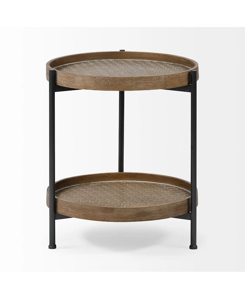 Handcrafted Solid Wood Round End Table – Rustic Charm & Durability