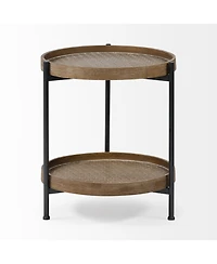 Handcrafted Solid Wood Round End Table – Rustic Charm & Durability