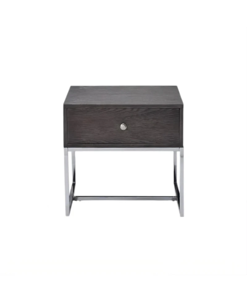 Contemporary End Table with Storage Drawer – Engineered Wood Build