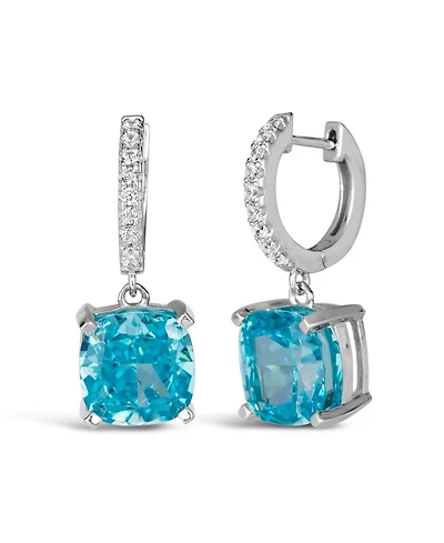 Anna Zuckerman Bauble Drop 4 Carat Cushion Earrings