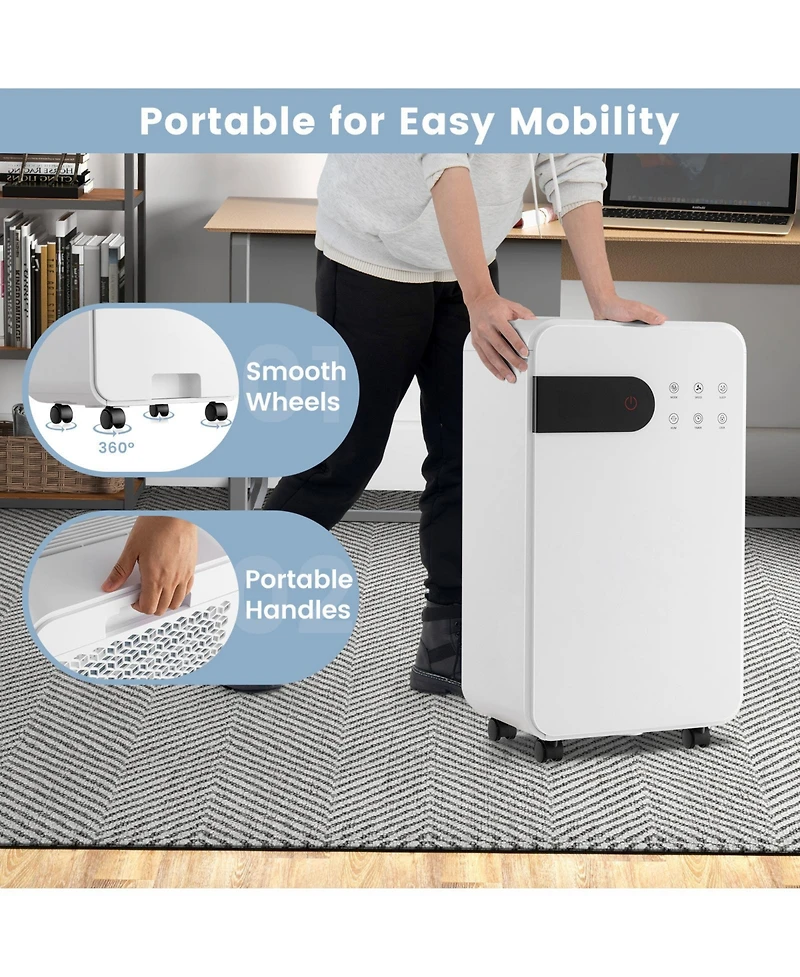 32 Pints Dehumidifier with Sleep Mode and 24H Timer for Home Basement